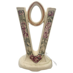 Vintage Weller Pottery Roma Boublr Bud Vase Pattern V 8" High